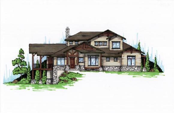 Traditional House Plan 79891 with 5 Beds, 4 Baths, 3 Car Garage Elevation