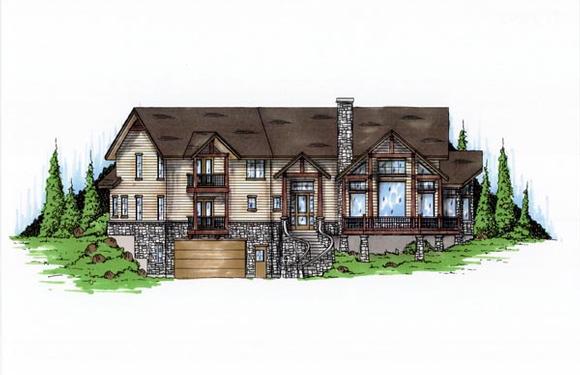 Traditional House Plan 79906 with 3 Beds, 5 Baths, 2 Car Garage Elevation