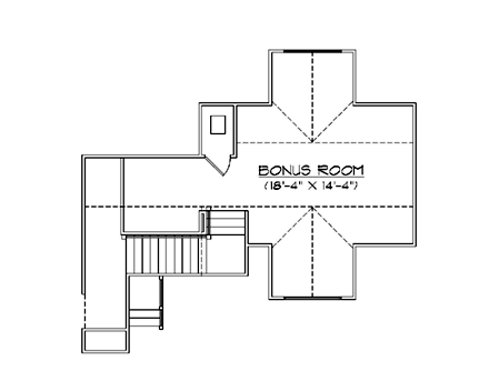 Craftsman House Plan 79935 with 4 Beds, 4 Baths, 3 Car Garage Second Level Plan