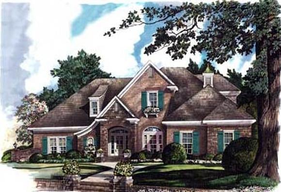 European House Plan 80000 with 4 Beds, 4 Baths, 3 Car Garage Elevation