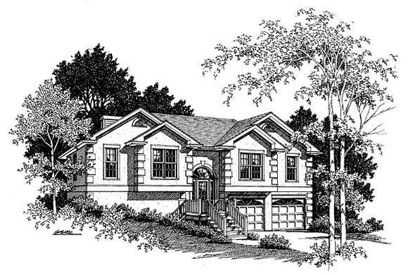 Traditional House Plan 80109 with 3 Beds, 2 Baths, 2 Car Garage Elevation