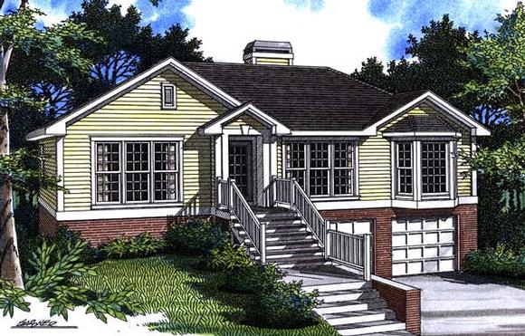 Traditional House Plan 80113 with 3 Beds, 2 Baths, 2 Car Garage Elevation