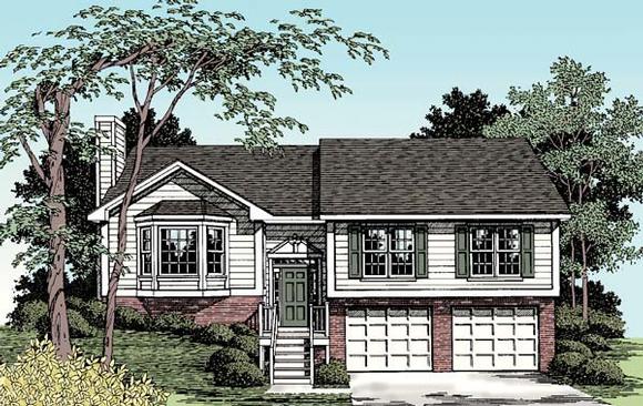 House Plan 80120 with 3 Beds, 2 Baths, 2 Car Garage Elevation