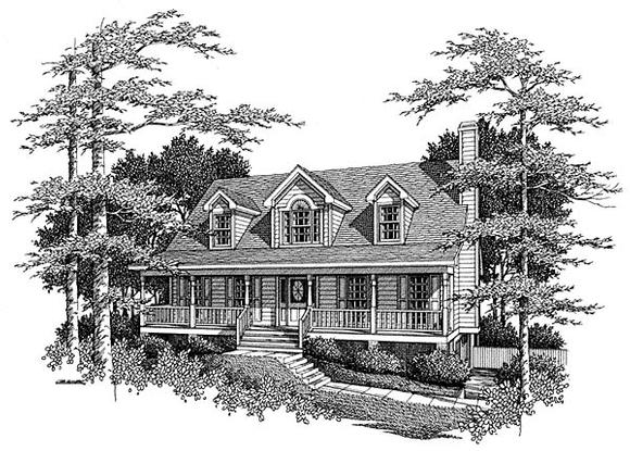 Country House Plan 80172 with 3 Beds, 3 Baths, 2 Car Garage Elevation