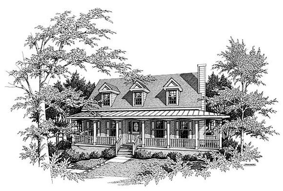 Country House Plan 80181 with 4 Beds, 3 Baths, 2 Car Garage Elevation
