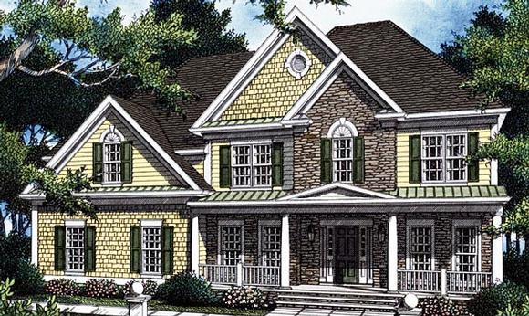 Southern House Plan 80234 with 5 Beds, 4 Baths, 2 Car Garage Elevation
