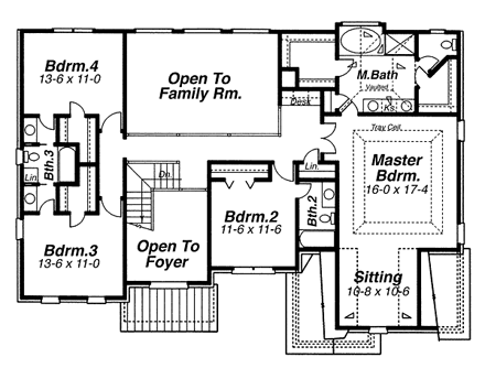 House Plan 80240 - Traditional Style with 3304 Sq Ft, 5 Bed, 4 Ba ...
