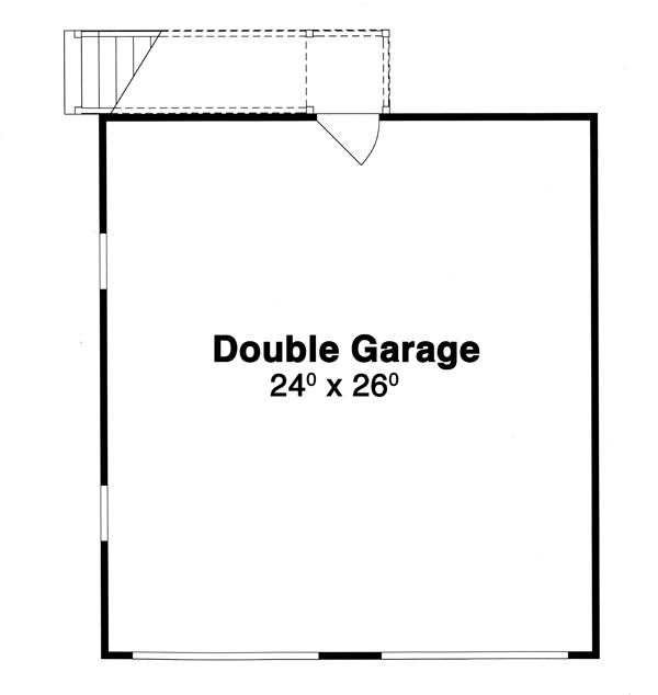 2 Car Garage Apartment Plan 80245 Level One