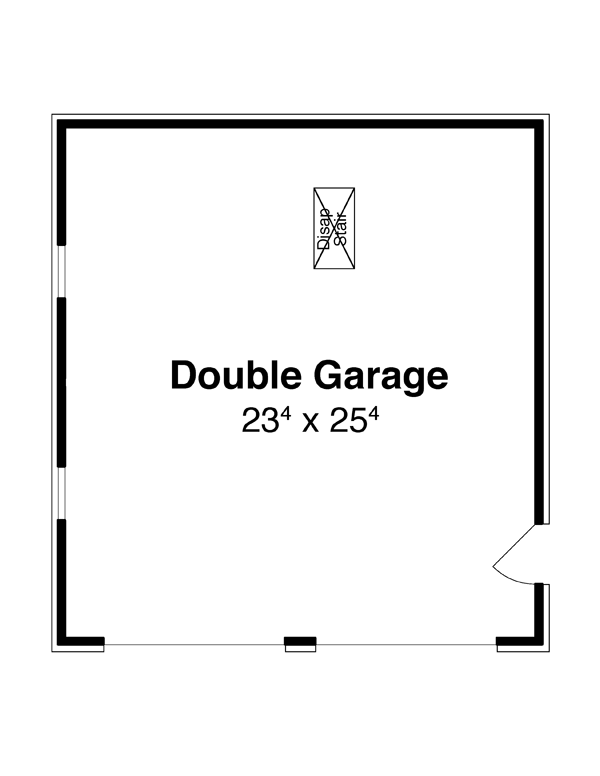 Bungalow 2 Car Garage Plan 80247 Level One