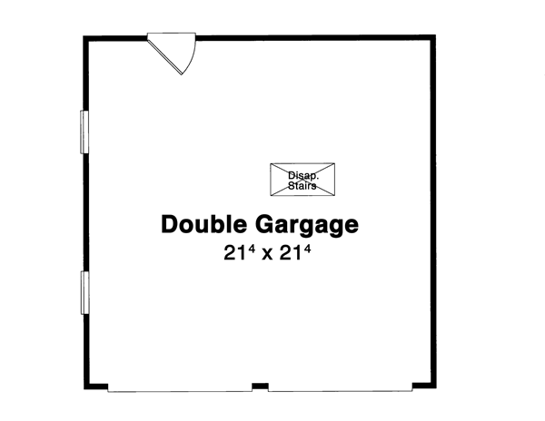 Cottage 2 Car Garage Plan 80253 Level One