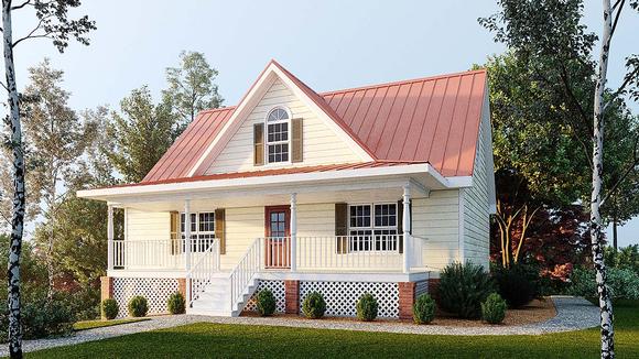 Cottage, Country, Southern, Traditional House Plan 80255 with 3 Beds, 3 Baths, 3 Car Garage Elevation