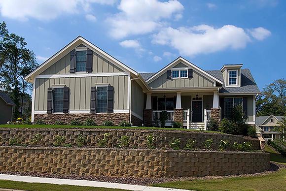 Craftsman, Ranch, Southern House Plan 80259 with 4 Beds, 2 Baths, 2 Car Garage Elevation