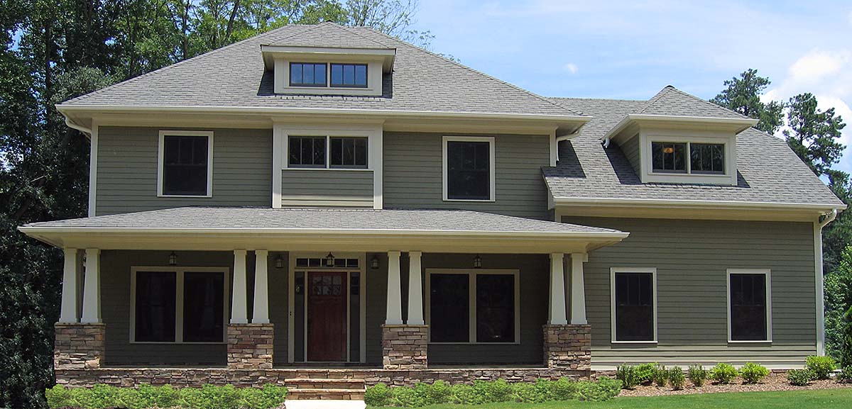 Craftsman, Traditional Plan with 3297 Sq. Ft., 4 Bedrooms, 4 Bathrooms, 2 Car Garage Elevation