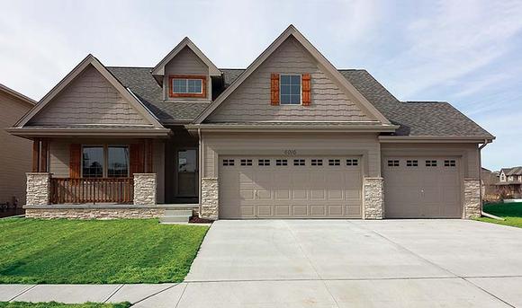 Craftsman, Traditional House Plan 80410 with 4 Beds, 4 Baths, 2 Car Garage Elevation