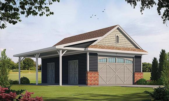 Country, Traditional 2 Car Garage Plan 80416 Elevation