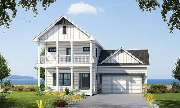Country, Southern, Traditional House Plan 80421 with 3 Beds, 3 Baths, 2 Car Garage Elevation
