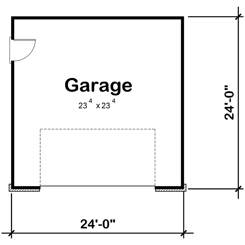 Traditional 2 Car Garage Plan 80428 Level One