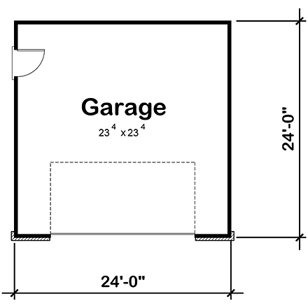 Traditional 2 Car Garage Plan 80428 First Level Plan