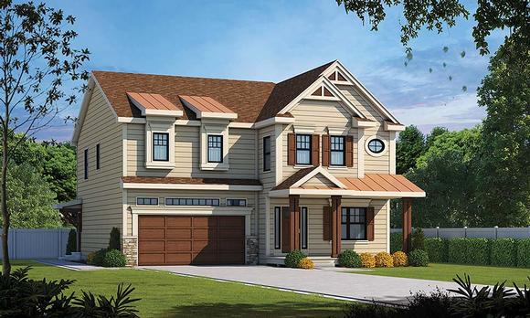 Country, Southern, Traditional House Plan 80434 with 4 Beds, 4 Baths, 2 Car Garage Elevation