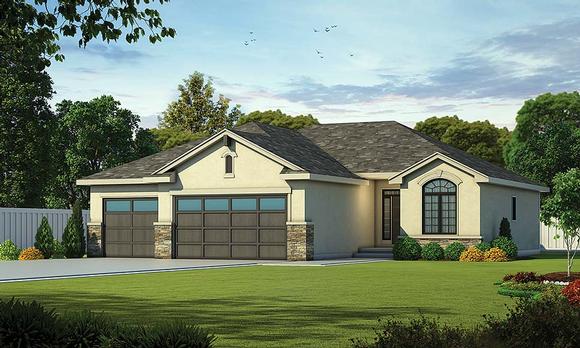 European, Traditional House Plan 80435 with 3 Beds, 2 Baths, 3 Car Garage Elevation