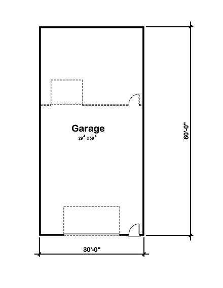 Traditional 2 Car Garage Plan 80440 First Level Plan