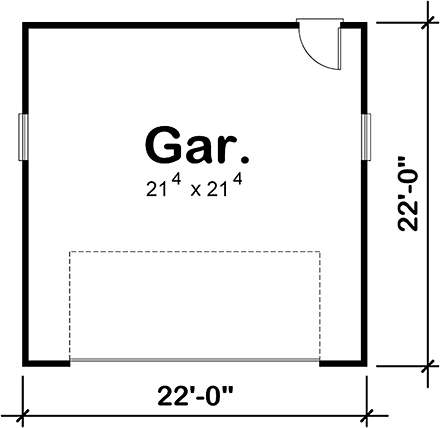 2 Car Garage Plan 80448 First Level Plan