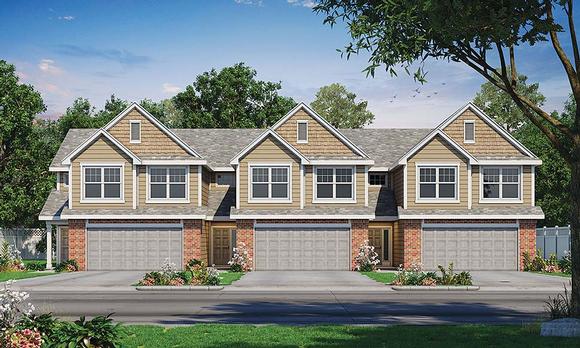 Craftsman, Traditional Multi-Family Plan 80460 with 9 Beds, 9 Baths, 2 Car Garage Elevation