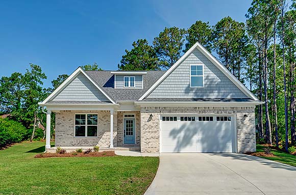 Cottage, Country, Craftsman, Farmhouse House Plan 80484 with 4 Beds, 3 Baths, 2 Car Garage Elevation