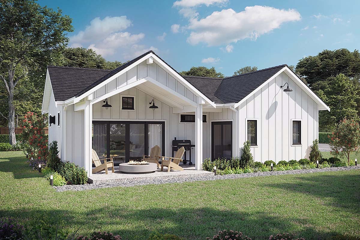 Farmhouse House Plan 80502 with 2 Beds, 1 Baths Elevation