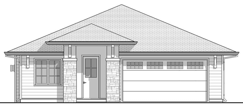 Ranch Plan with 2306 Sq. Ft., 4 Bedrooms, 3 Bathrooms, 2 Car Garage Picture 4