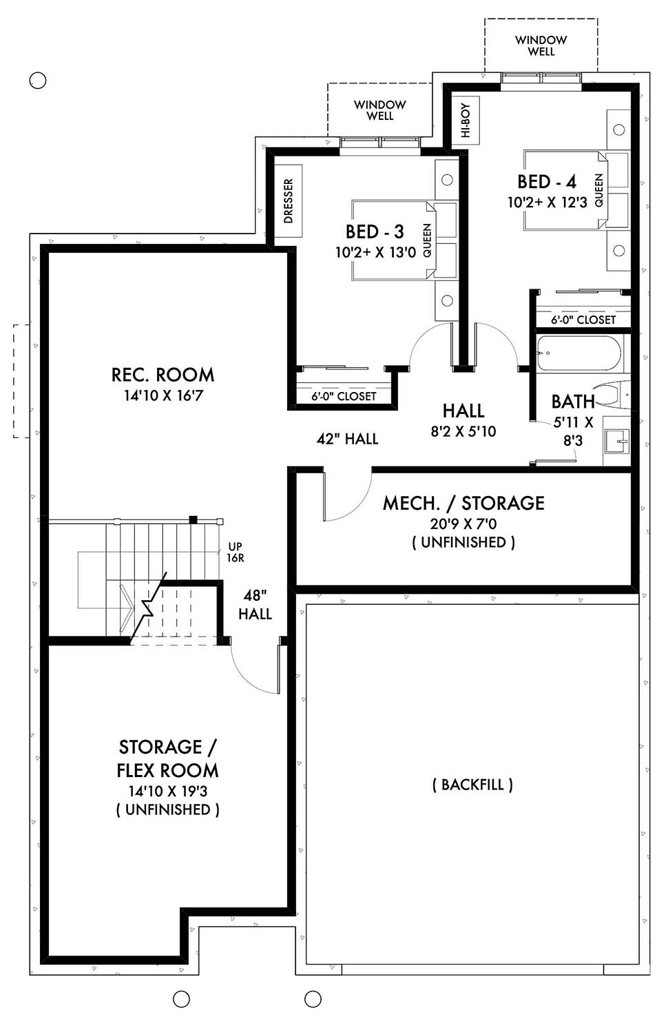 Ranch Plan with 2306 Sq. Ft., 4 Bedrooms, 3 Bathrooms, 2 Car Garage Picture 8