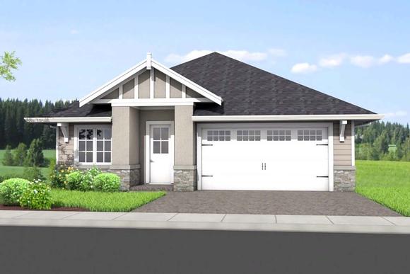 Traditional House Plan 80506 with 4 Beds, 3 Baths, 2 Car Garage Elevation