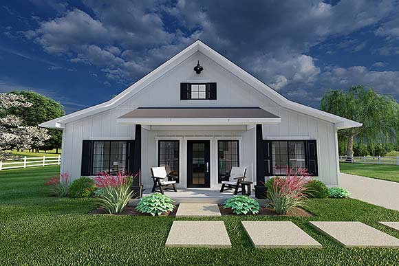 Country, Farmhouse, Ranch House Plan 80524 with 3 Beds, 2 Baths, 2 Car Garage Elevation