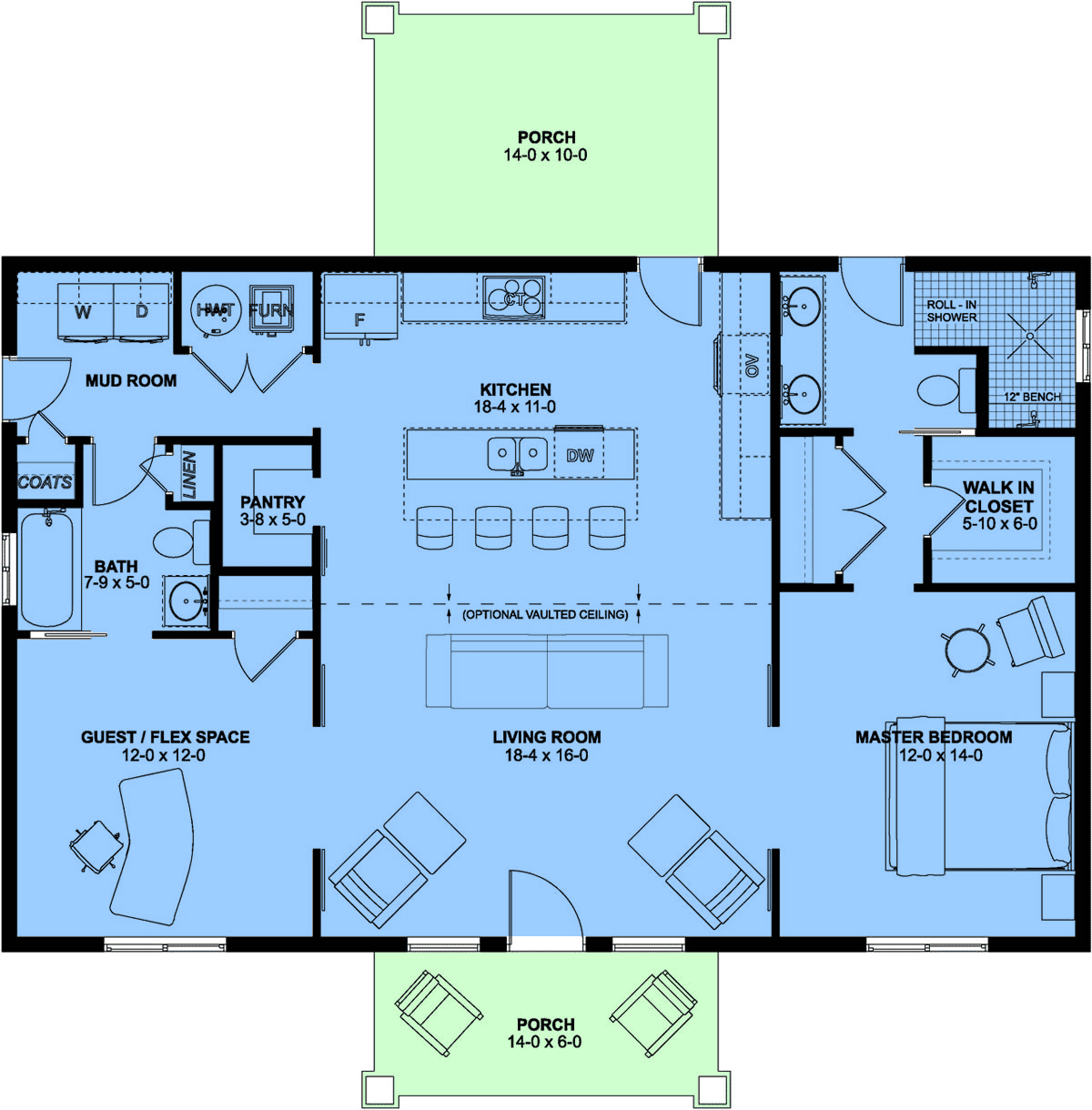 Two Bedroom Two Bathroom House Plans | 2 Bedroom House Plans