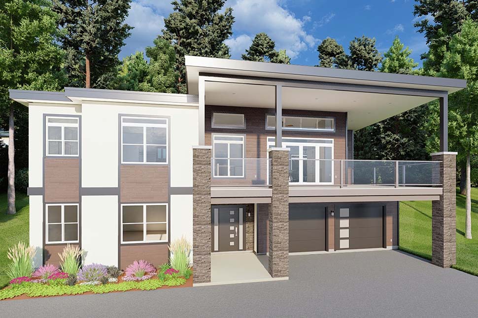Contemporary, Modern Plan with 2816 Sq. Ft., 3 Bedrooms, 3 Bathrooms, 2 Car Garage Picture 4
