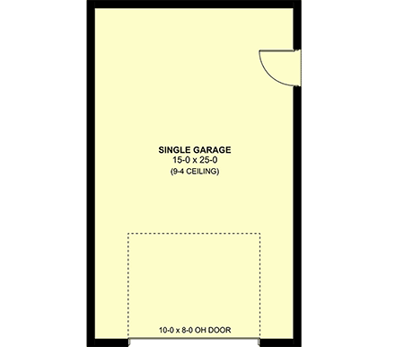 Country, Craftsman, Farmhouse, Ranch 1 Car Garage Plan 80560 First Level Plan