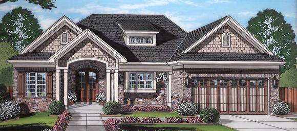 Craftsman, Ranch, Traditional House Plan 80602 with 3 Beds, 2 Baths, 2 Car Garage Elevation