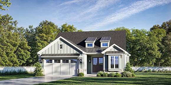 Cottage, Country, Farmhouse, Traditional House Plan 80632 with 3 Beds, 3 Baths, 2 Car Garage Elevation