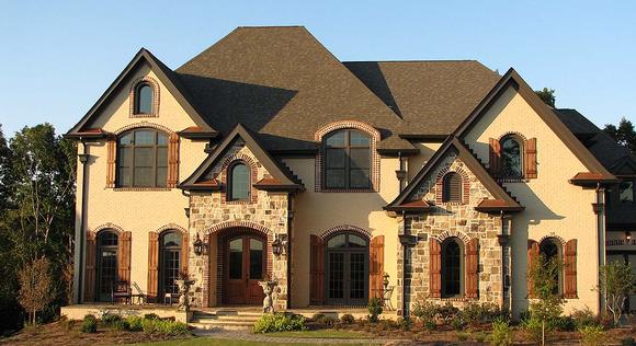 European, French Country, Traditional House Plan 80705 with 5 Beds, 6 Baths, 3 Car Garage Elevation