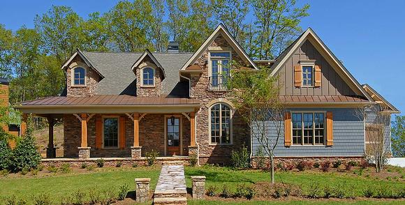 Country, Farmhouse, Southern House Plan 80710 with 4 Beds, 3 Baths, 2 Car Garage Elevation