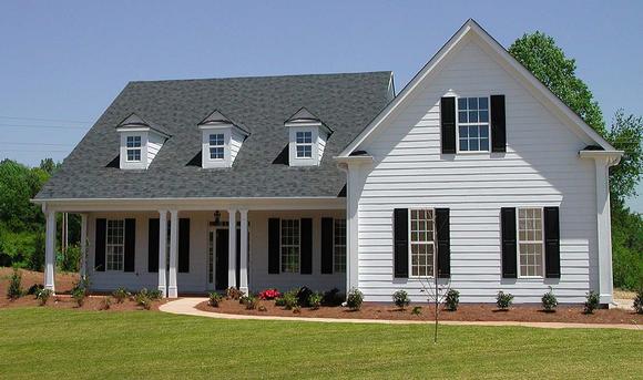 Country, Farmhouse, Southern House Plan 80713 with 3 Beds, 3 Baths, 2 Car Garage Elevation