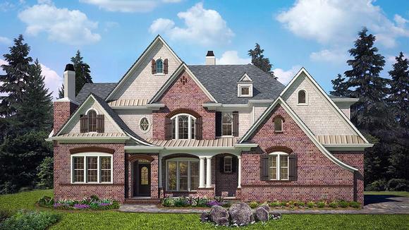 European, Traditional House Plan 80729 with 4 Beds, 4 Baths, 3 Car Garage Elevation