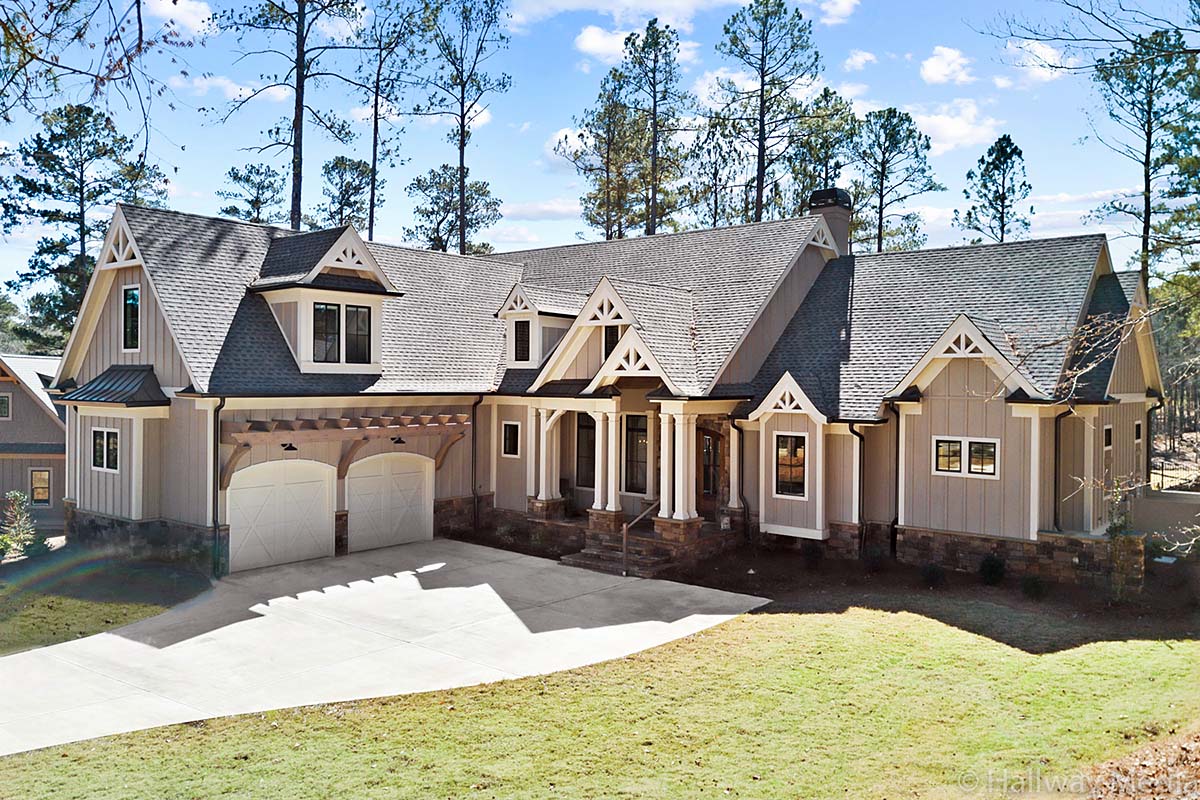 Craftsman, Ranch, Traditional House Plan 80741 with 4 Beds, 5 Baths, 2 Car Garage Elevation