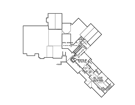 Craftsman House Plan 80744 with 3 Beds, 4 Baths, 3 Car Garage Second Level Plan