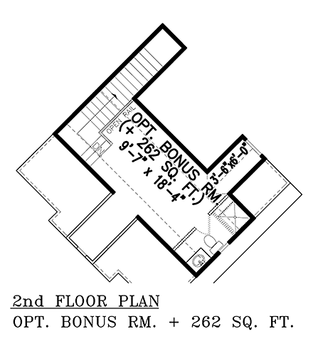 Bungalow, Craftsman, New American, Ranch House Plan 80747 with 3 Beds, 2 Baths, 2 Car Garage Second Level Plan