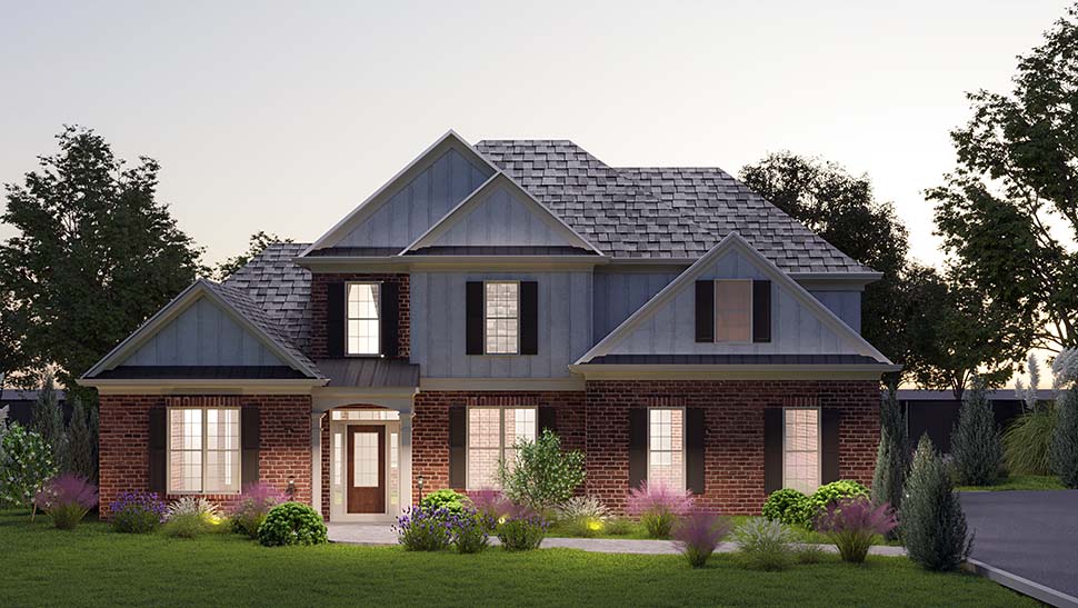 Country, Traditional Plan with 2032 Sq. Ft., 3 Bedrooms, 3 Bathrooms, 2 Car Garage Picture 5