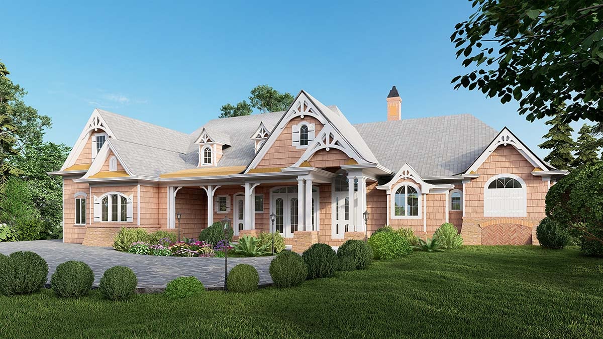 Craftsman, Ranch, Traditional Plan with 2859 Sq. Ft., 4 Bedrooms, 4 Bathrooms, 3 Car Garage Picture 2