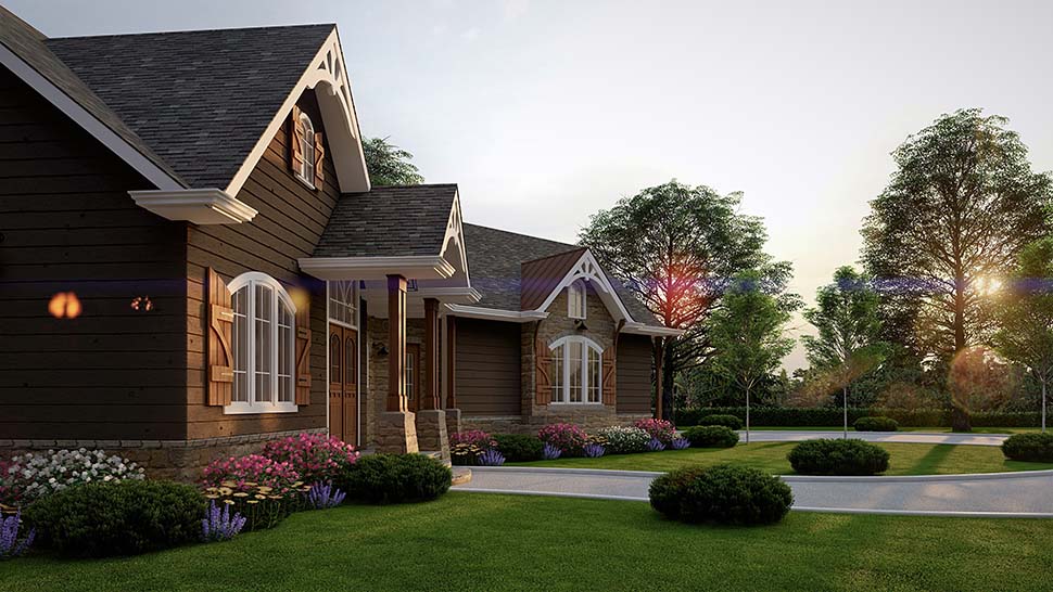 Craftsman, Ranch, Traditional Plan with 2512 Sq. Ft., 3 Bedrooms, 2 Bathrooms, 2 Car Garage Picture 5