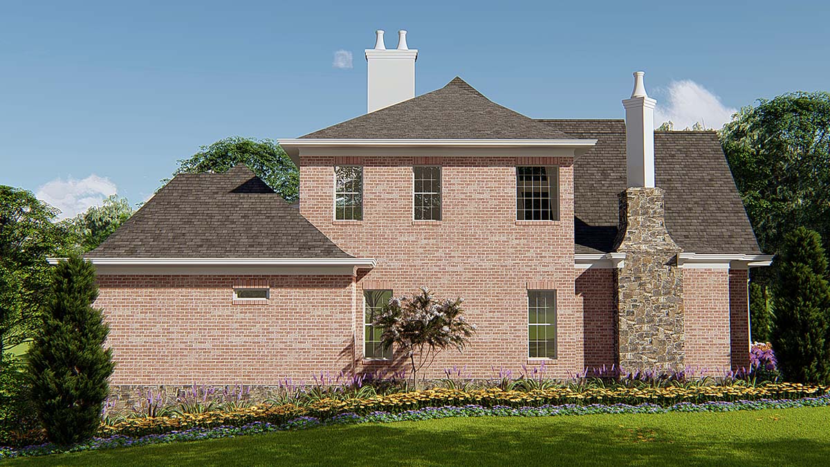 French Country, Traditional Plan with 4991 Sq. Ft., 4 Bedrooms, 6 Bathrooms, 3 Car Garage Picture 3