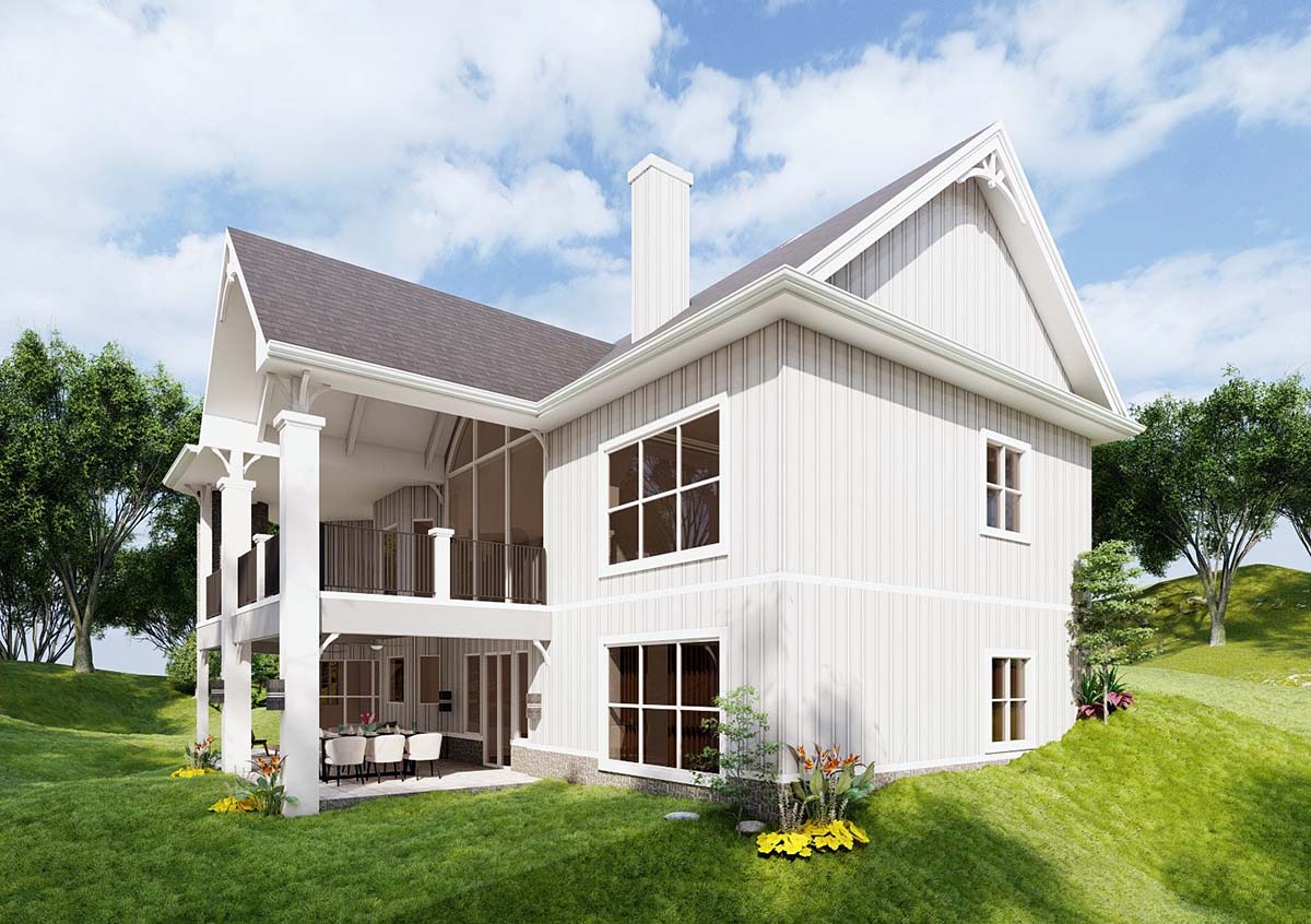 Country, Farmhouse, Ranch, Traditional Plan with 1729 Sq. Ft., 3 Bedrooms, 2 Bathrooms, 2 Car Garage Picture 3
